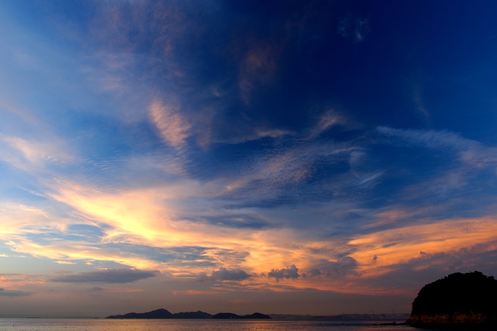 瀬戸内の夕景　