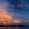 象頭山　五岳山　雨霧山　夕景