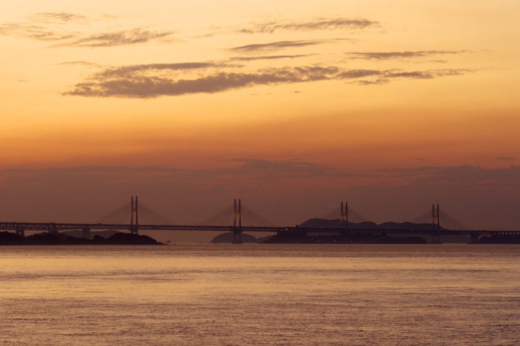 瀬戸大橋　夕景