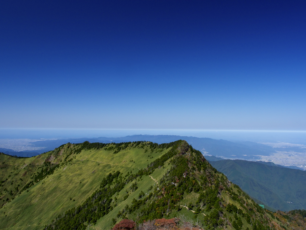石鎚山から