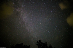 天の川と流れ星