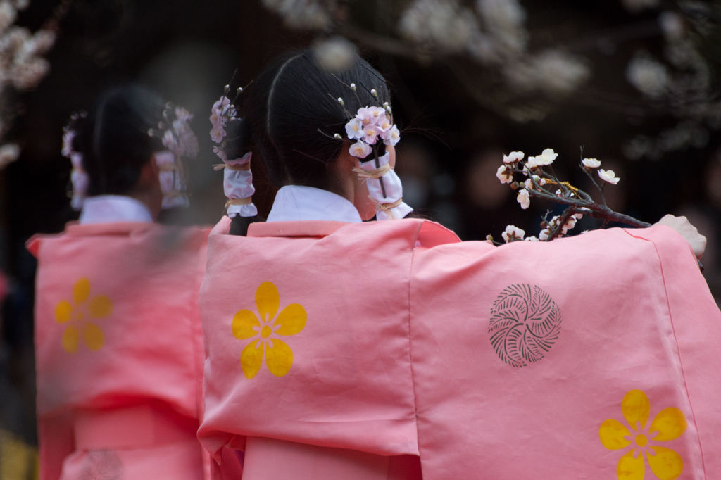 巫女と梅