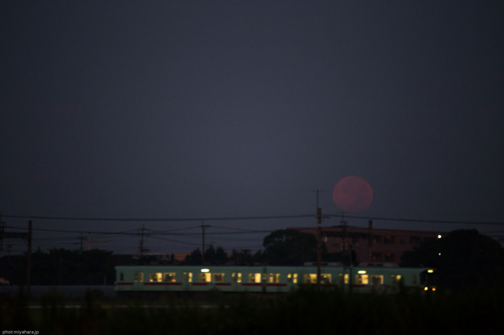 十五夜と電車