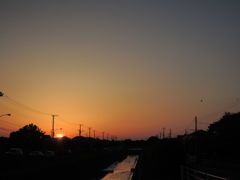 夕焼けの川②