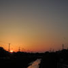 夕焼けの川②