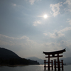 海の中で佇む