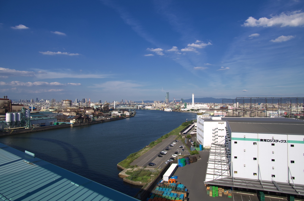 新木津川大橋より東部の眺め