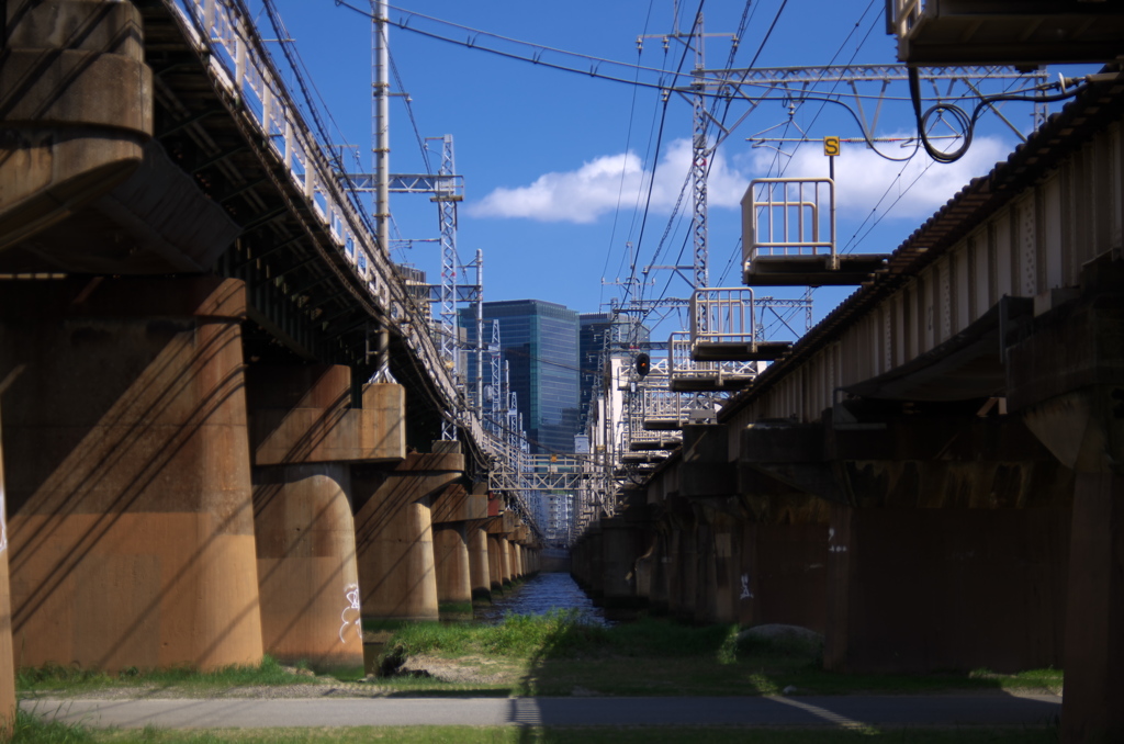 阪急電車　新淀川橋梁２