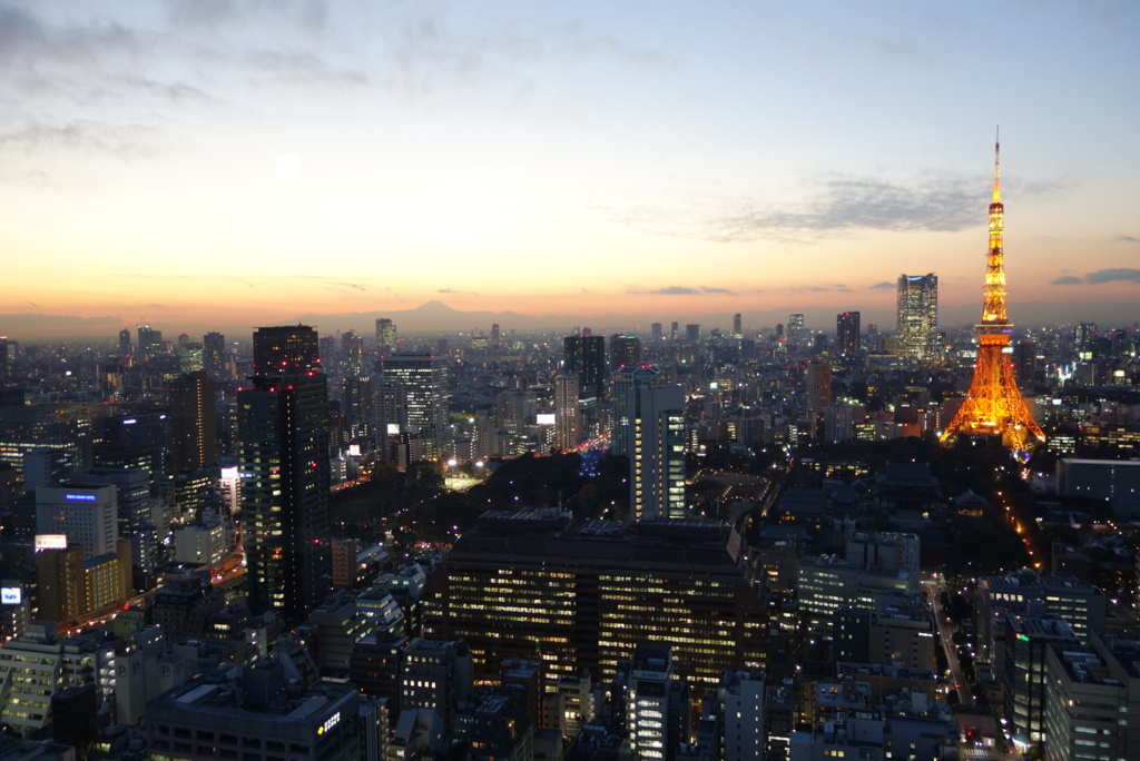 夕暮れの世界貿易センタービル