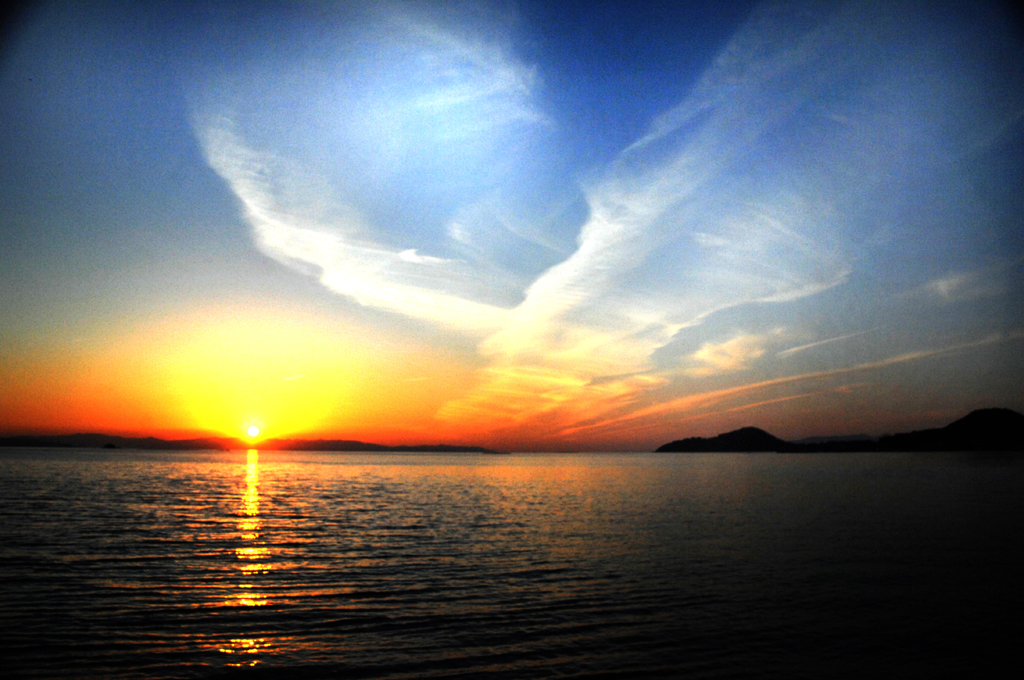 夕日