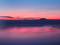 黄昏の海