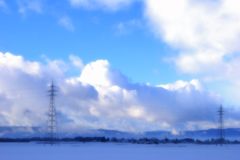 束の間の青空