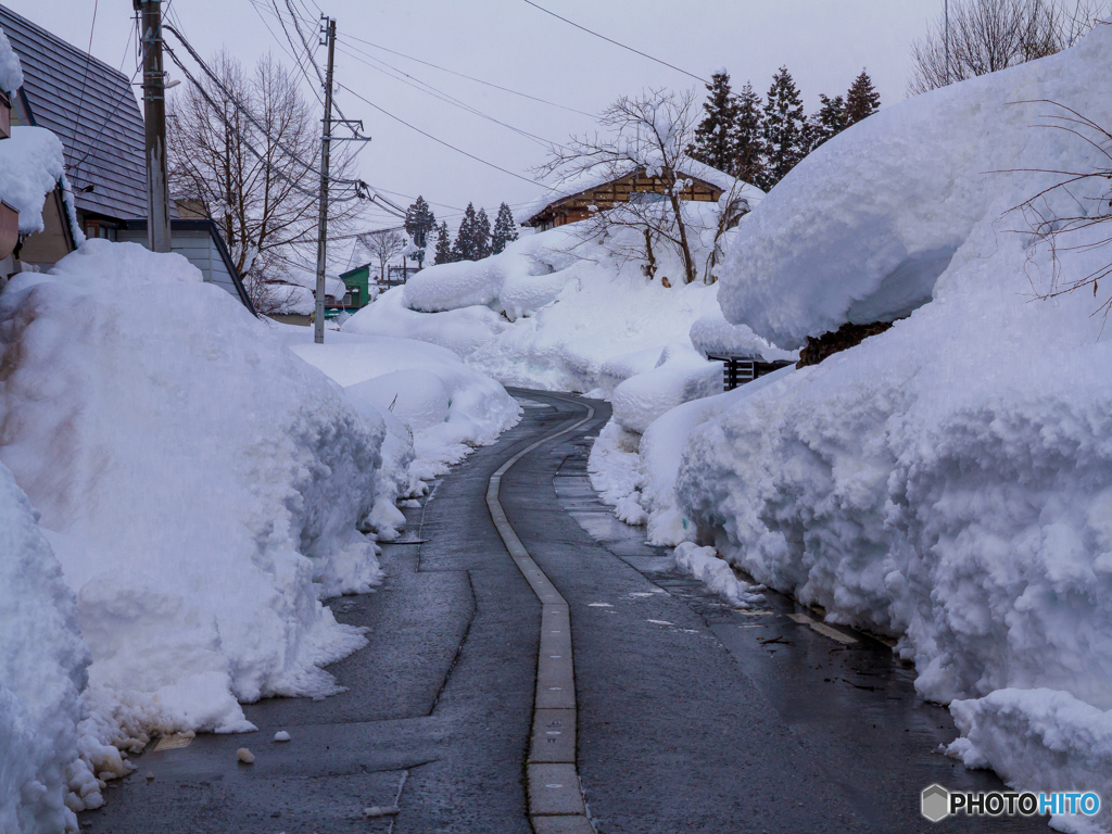消雪パイプ埋設道路