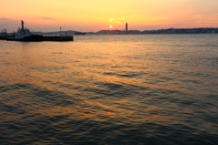 関門海峡の夕日　Ⅰ