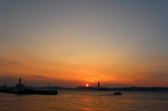 関門海峡の夕日　Ⅱ