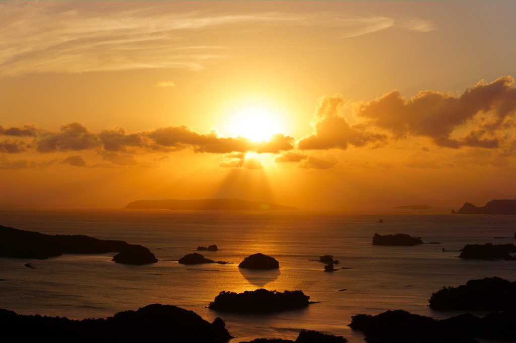 九十九島の夕焼け