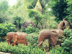 陶の象たち