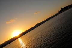 河畔の夕