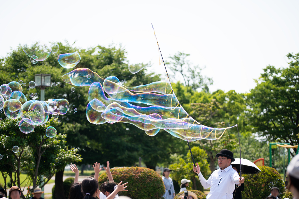 シャボン玉遊び