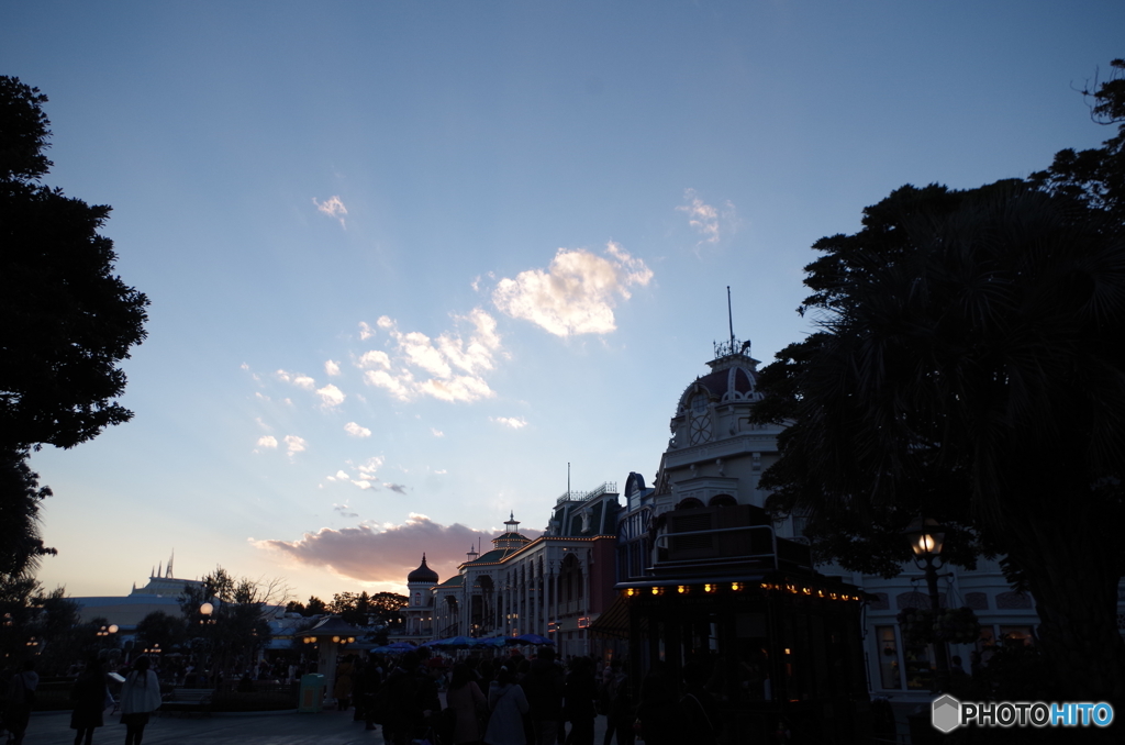 ディズニーランドから、そろそろ帰る時間　　