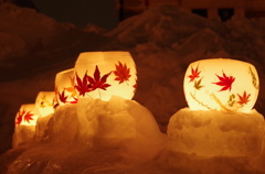 小樽雪あかりの路　運河沿い　紅葉