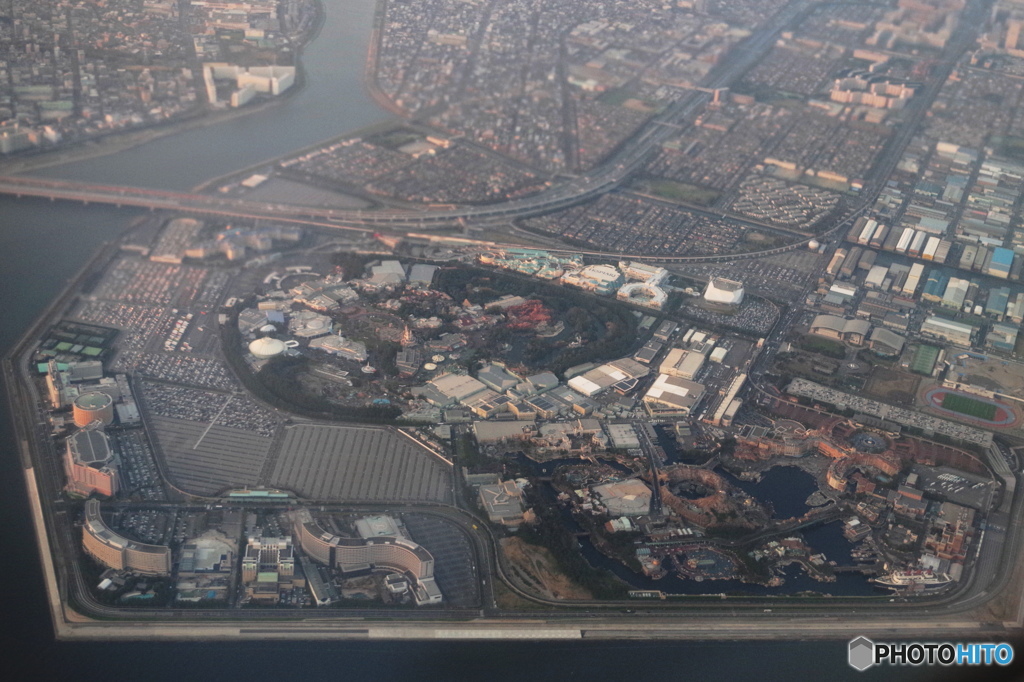 東京ディズニーリゾート上空