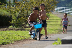 兄貴達に奪われた自転車