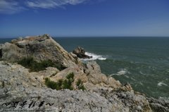 日出の石門を眺めて