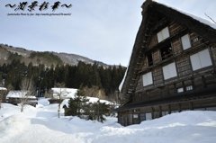 合掌作り雪景色