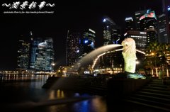 マーライオン公園から望む