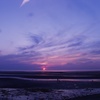 真玉海岸の夕日残照