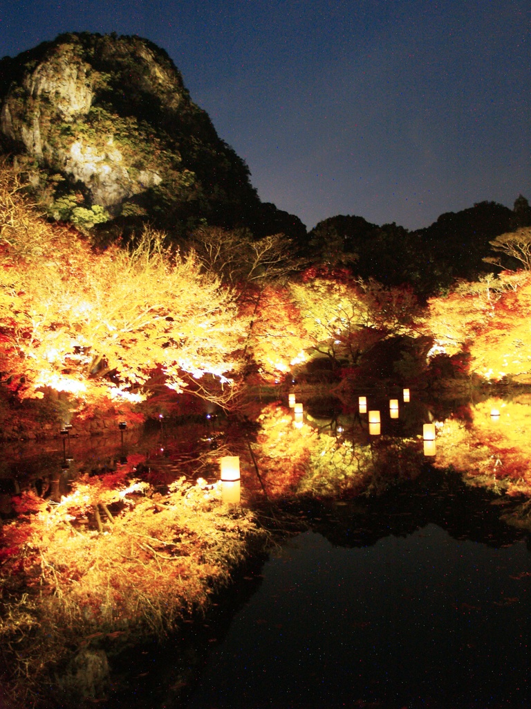 御船山楽園ライトアップ７