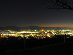 四王寺岩谷城跡からの夜景