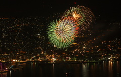 帆船祭り花火１