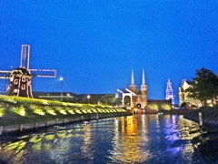 黄昏のハウステンボスクルーズ