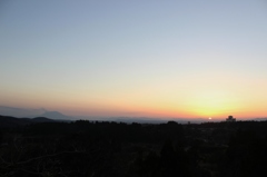 夕陽と桜島