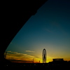 Highway and ferris wheel