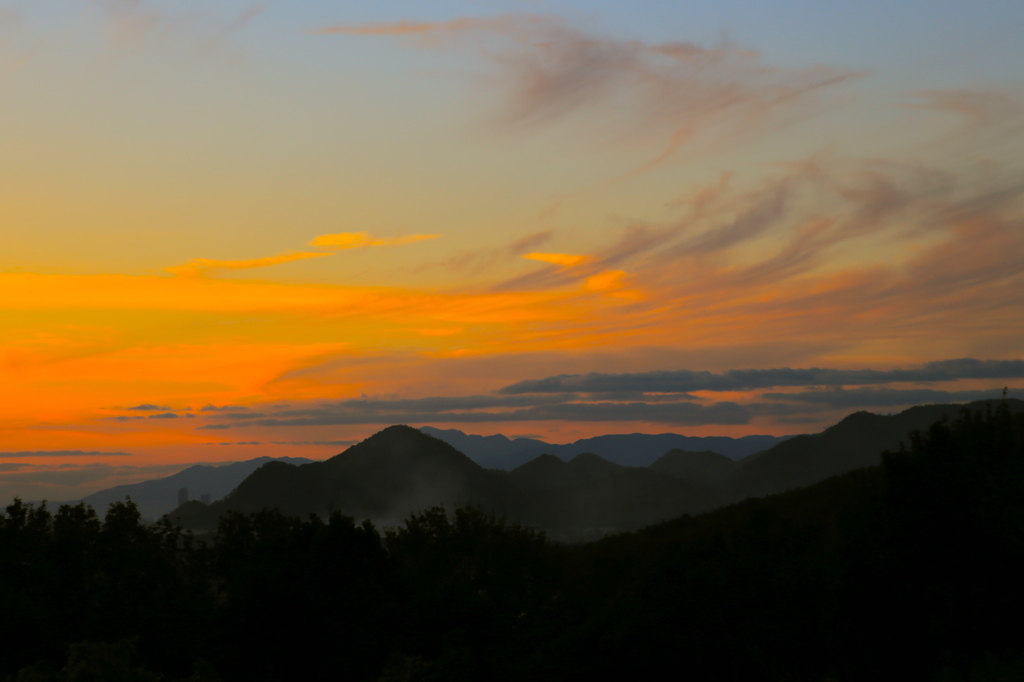 各務原の夕景