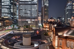 東京駅とロータリー