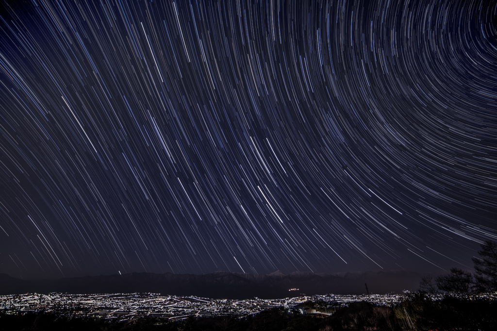 安曇野星景