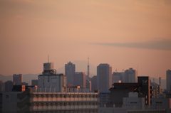 バルコニーから夕暮れ