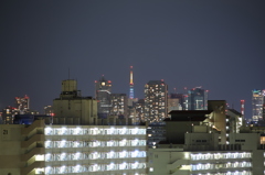 バルコニーから夜