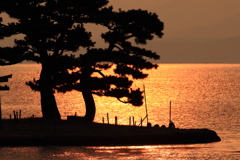 宍道湖夕暮れ