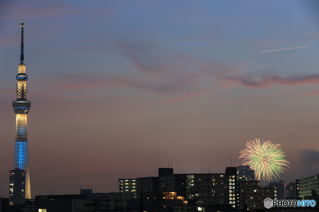 下町の風物詩（夕暮れ）
