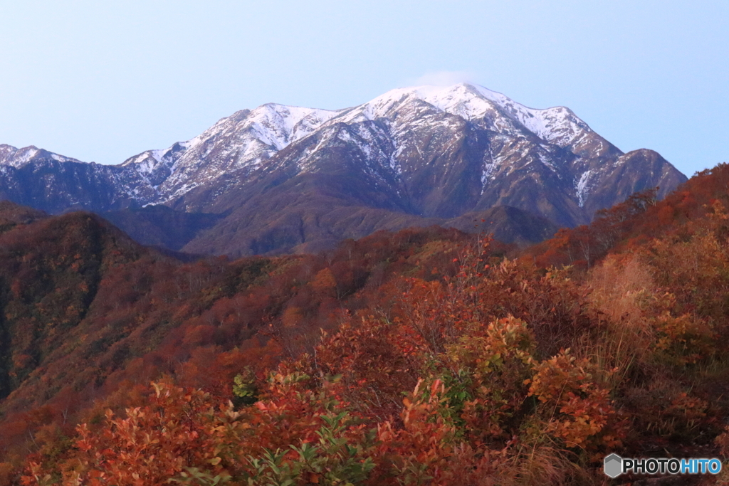 【越後駒ケ岳】冠雪＆紅葉