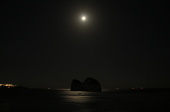 南紀白浜円月島の夜