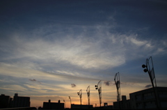 橋からの夕焼け