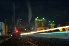 岳南電車の工場夜景