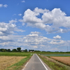 田んぼと雲。