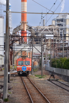 岳南電車の工場風景